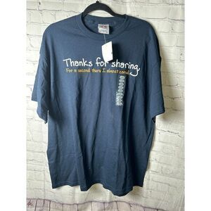 Tennessee River Vintage 'Thanks for sharing'‎ Graphic T-Shirt XL Navy Blue